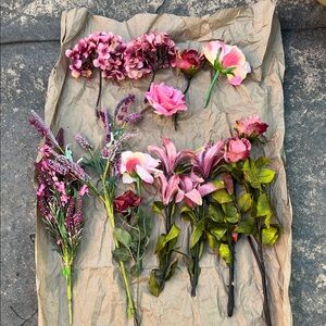 Assorted Artificial Floral Stems. Spring decor